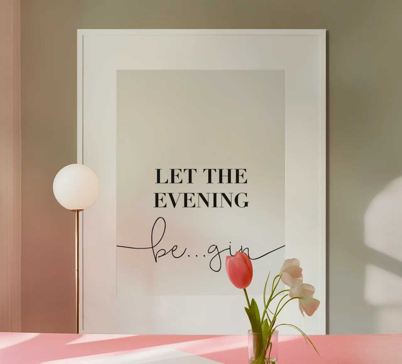 Let the Evening Be... Gin - Lustiges Gin Design carta hahnemühle da Whole©