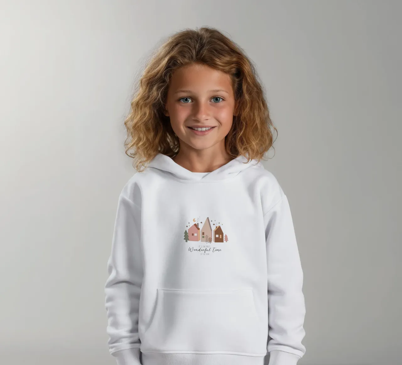 It's the most wonderful time of the year felpa bambino con cappuccio da LOVS DESIGN