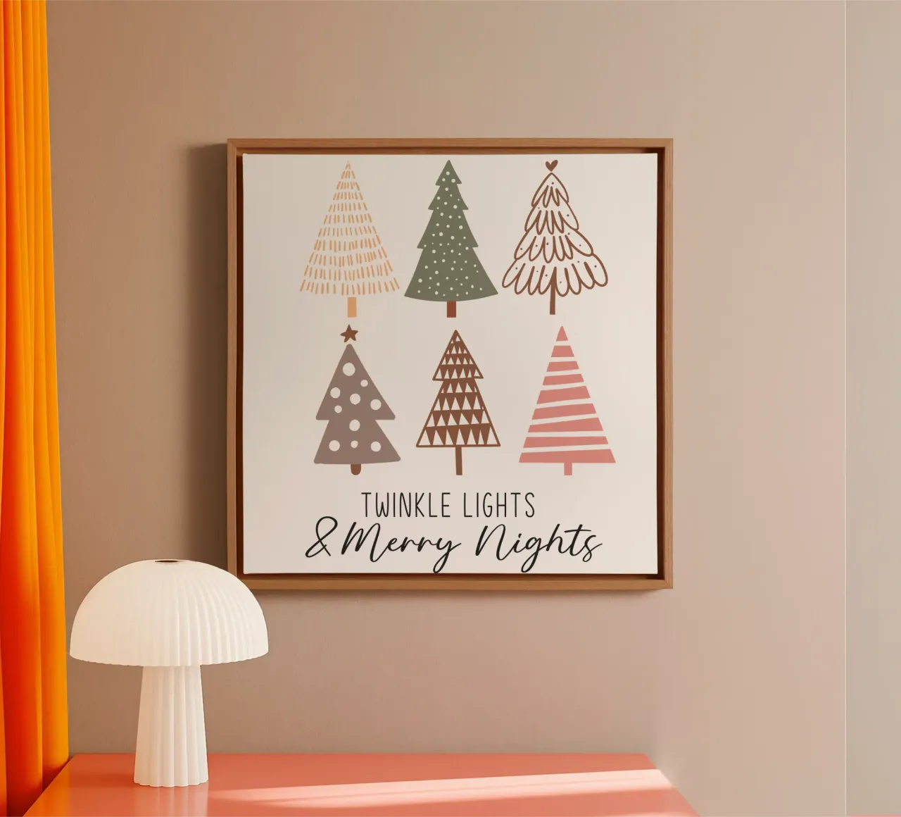 Twinkle Lights & Merry Nights tela con Cornice a cassetta da LOVS DESIGN