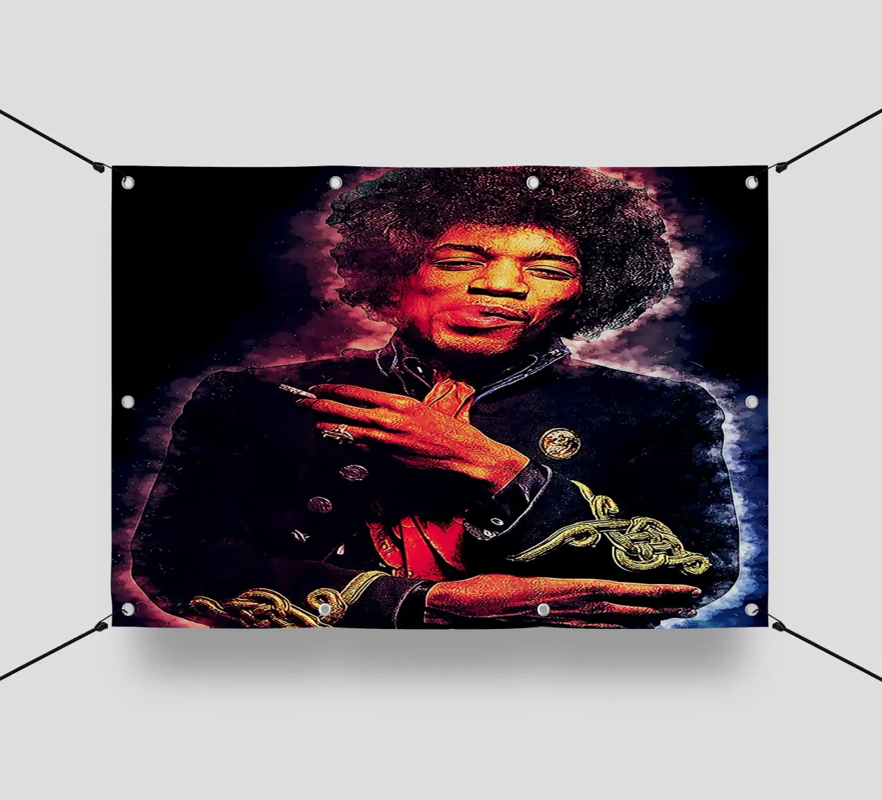 Jimi Hendrix Epic pvc cover by neonartroom