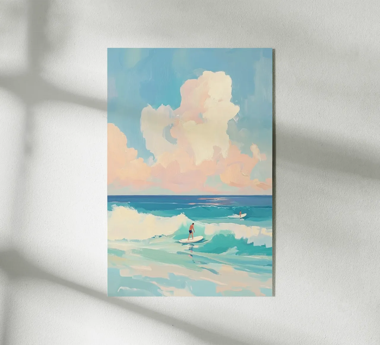 Surfing Time acryl van Melloi Art Print