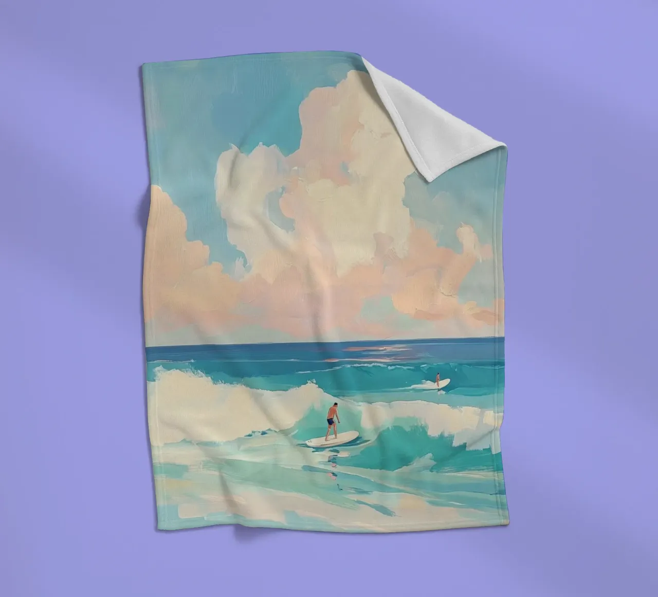 Tempo di navigazione coperta in pile da Melloi Art Print
