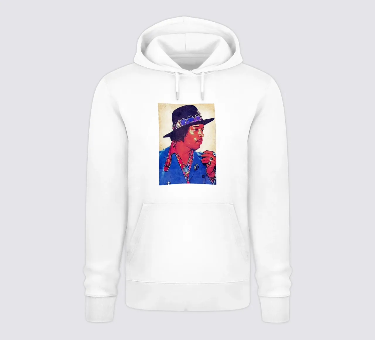 Jimi Hendrix Retro felpa con cappuccio da neonartroom