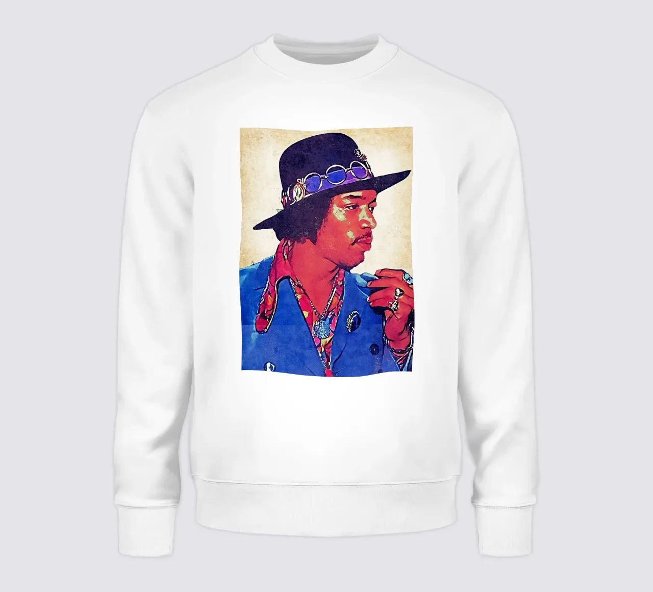 Jimi Hendrix Retro felpa da neonartroom