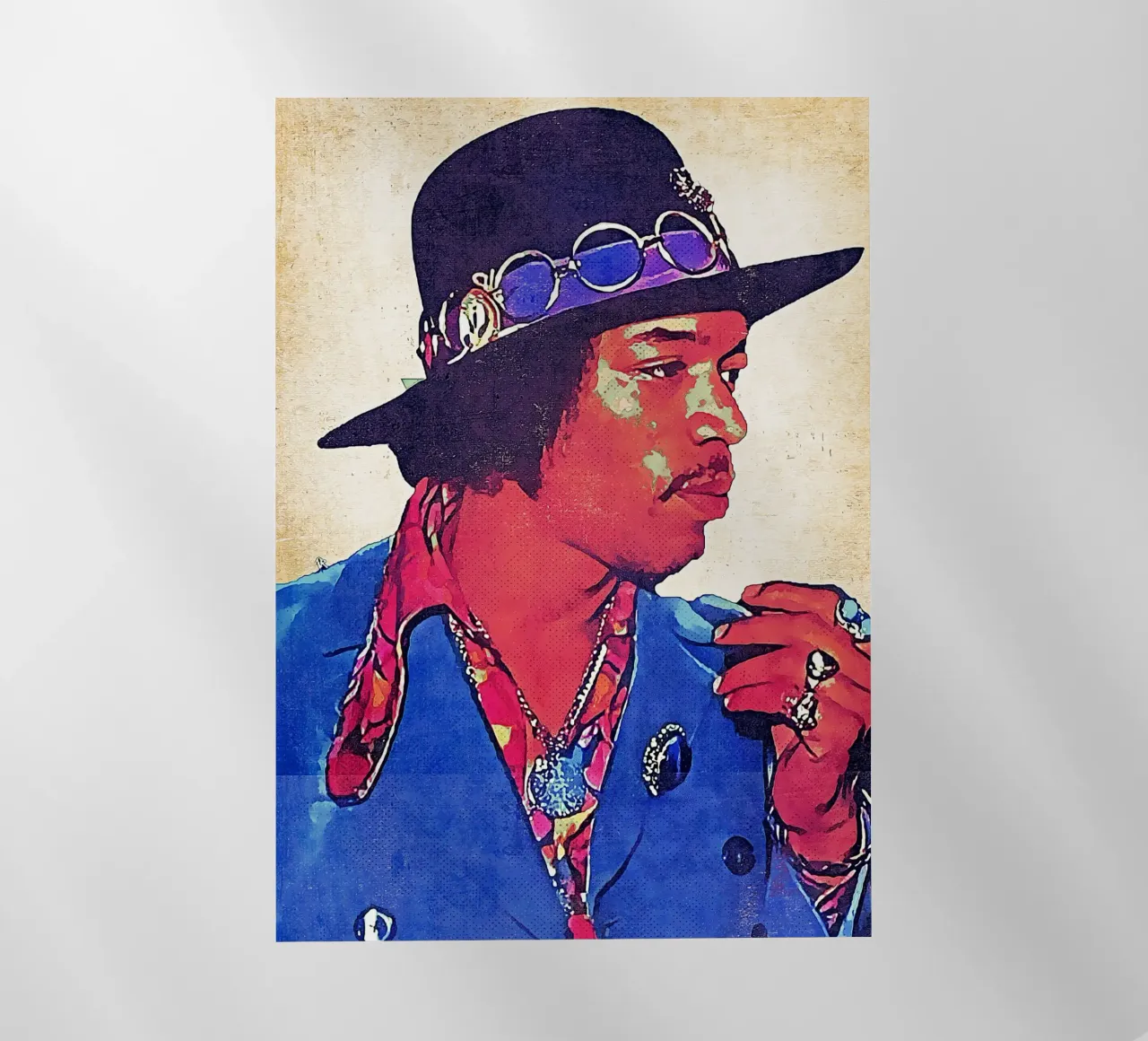 Jimi Hendrix Retro pellicola backlit da neonartroom