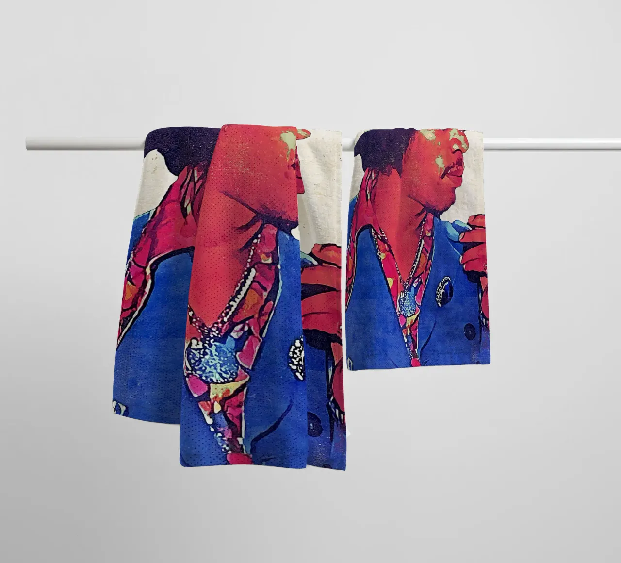 Jimi Hendrix Retro asciugamano da bagno da neonartroom