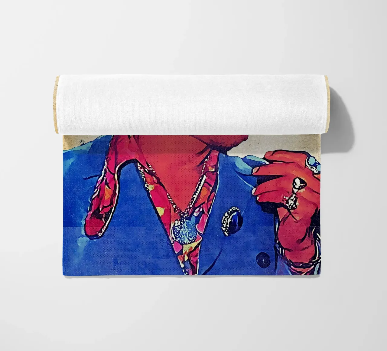 Jimi Hendrix Retro beach towel by neonartroom
