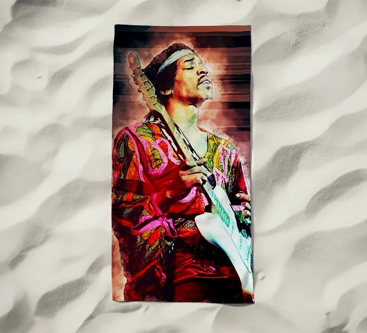 L'epopea di Jimi Hendrix telo mare da neonartroom