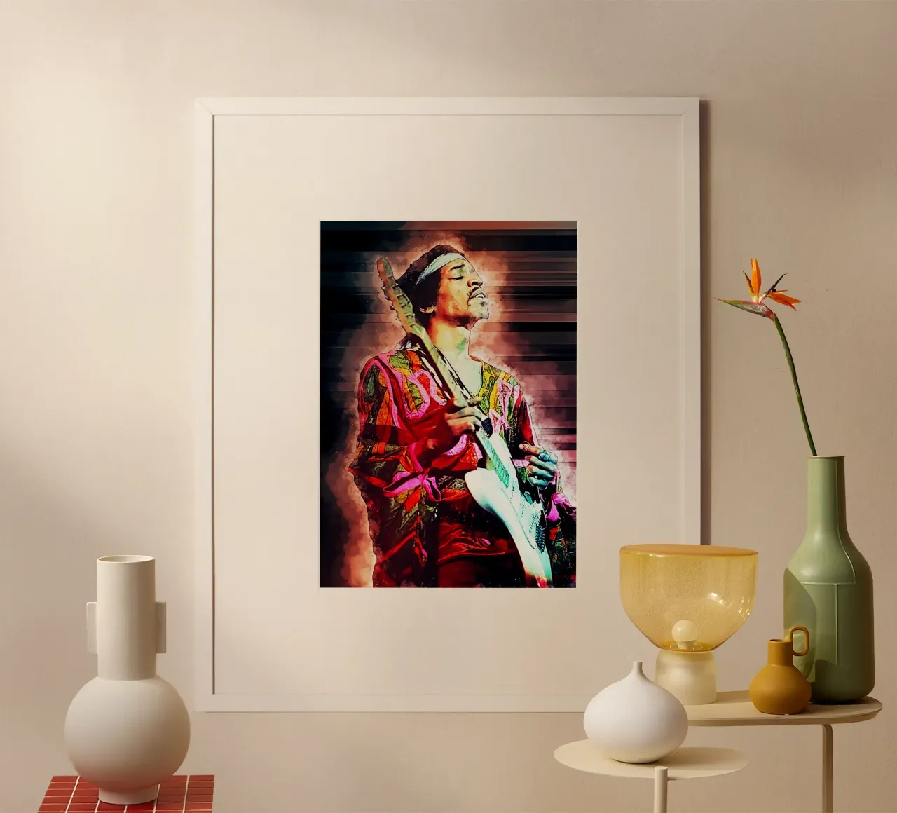 L'epopea di Jimi Hendrix carta hahnemühle da neonartroom