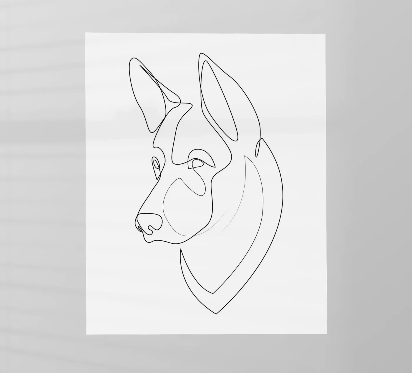 German Shepherd pellicola backlit da Addillum