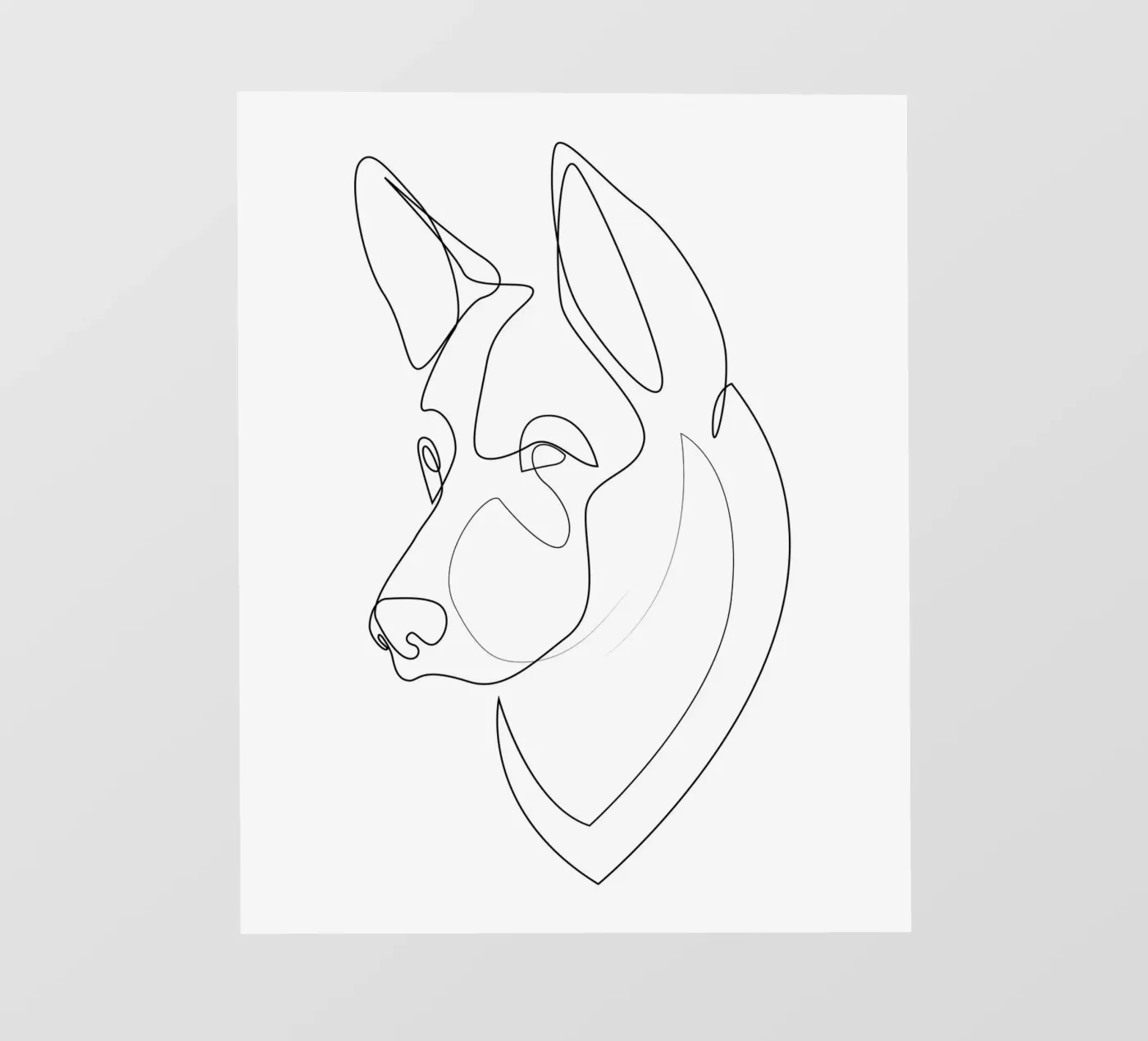 German Shepherd pellicola backlit da Addillum