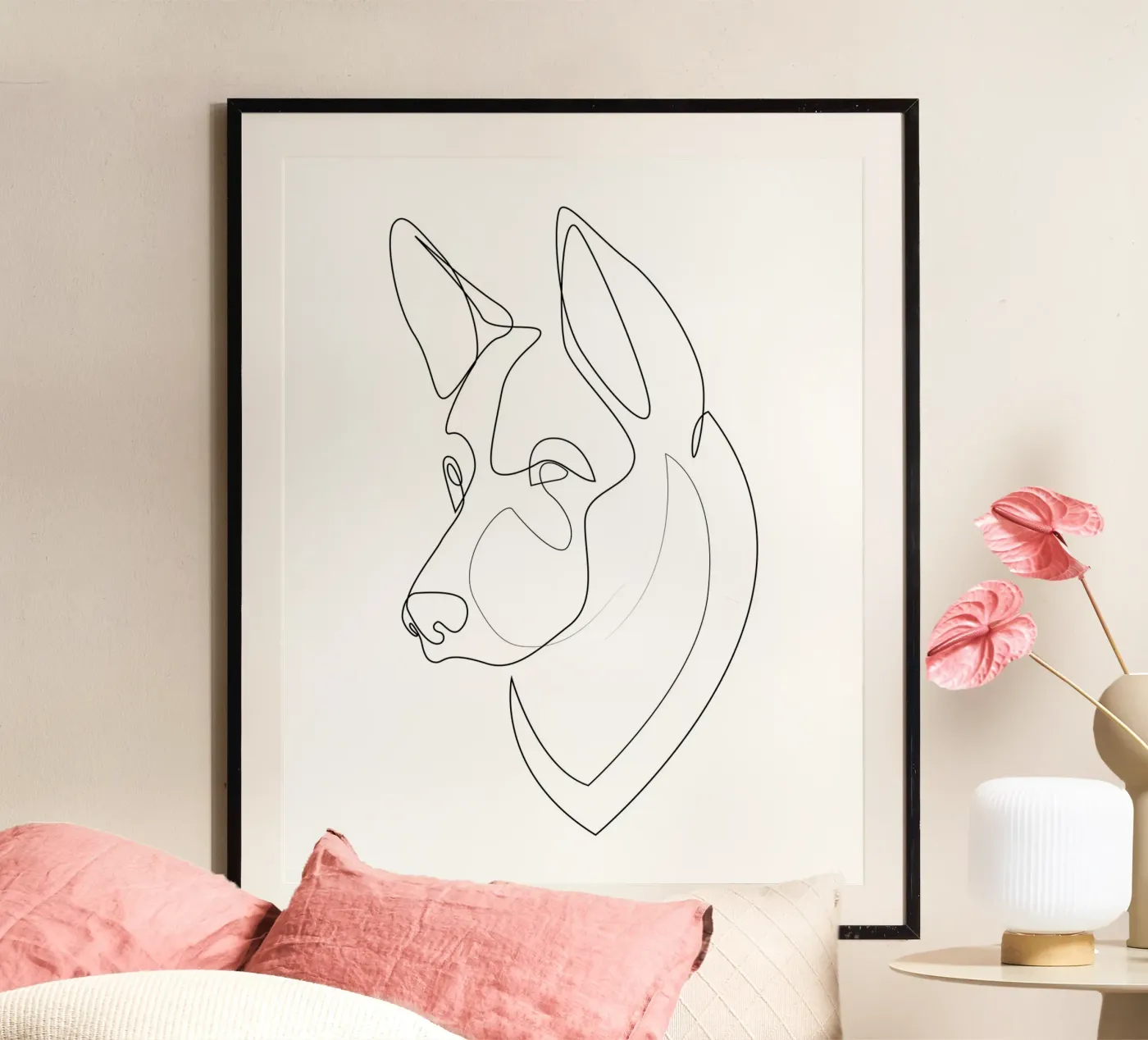 German Shepherd poster van Addillum