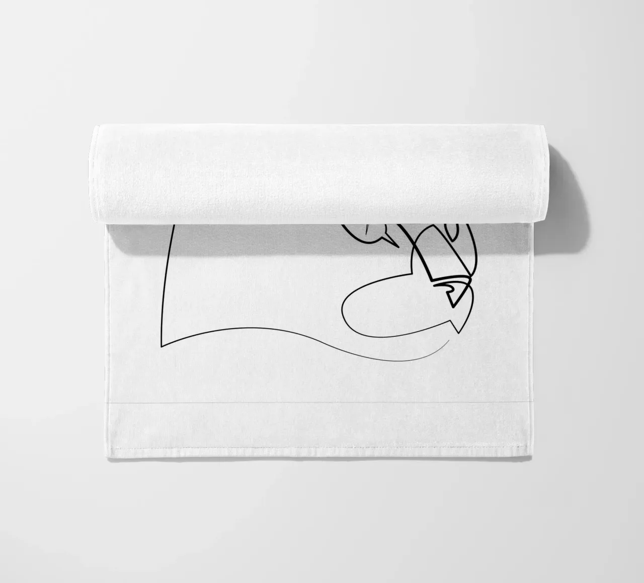 Feline one line beach towel by Addillum