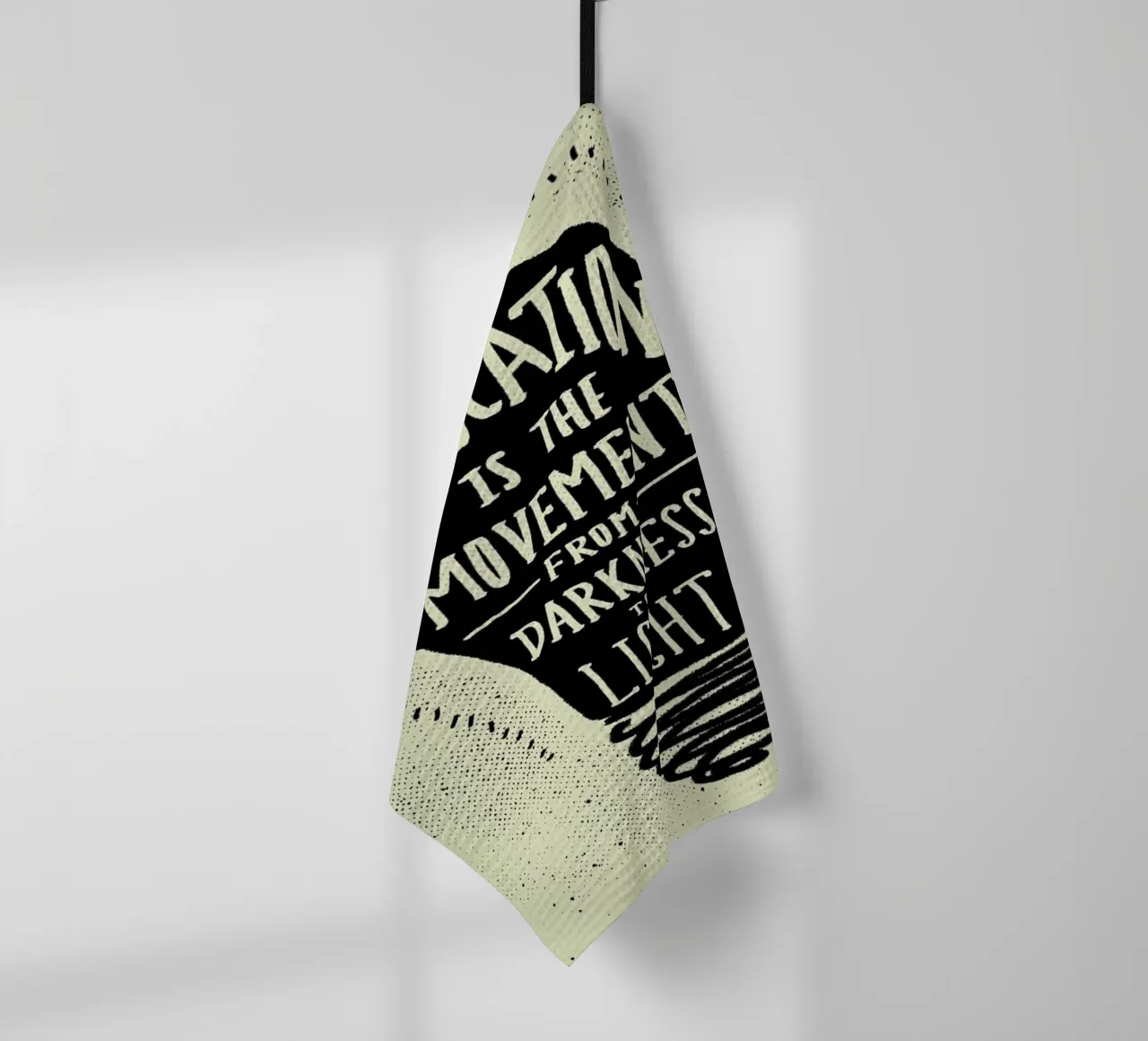 Education tea towel by Leah Flores