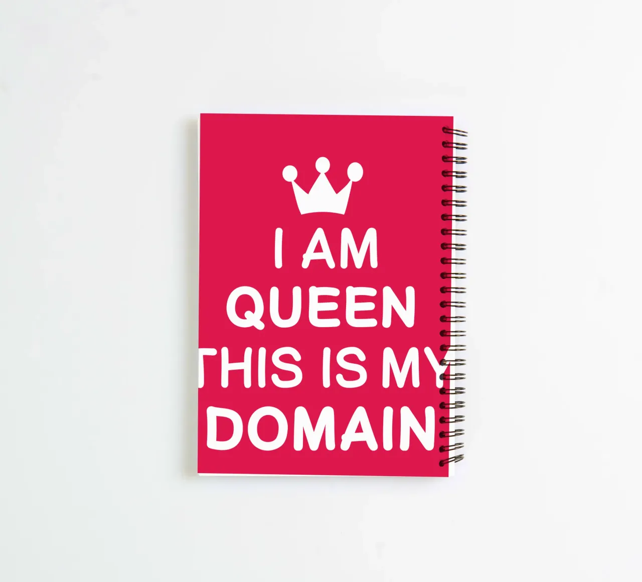 I am queen. This is my domain spiral notebook by happieeagle