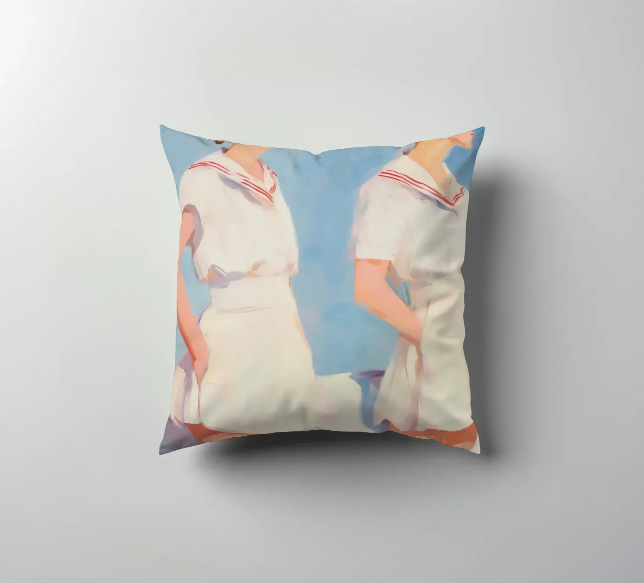 Due marinai cuscino da Melloi Art Print