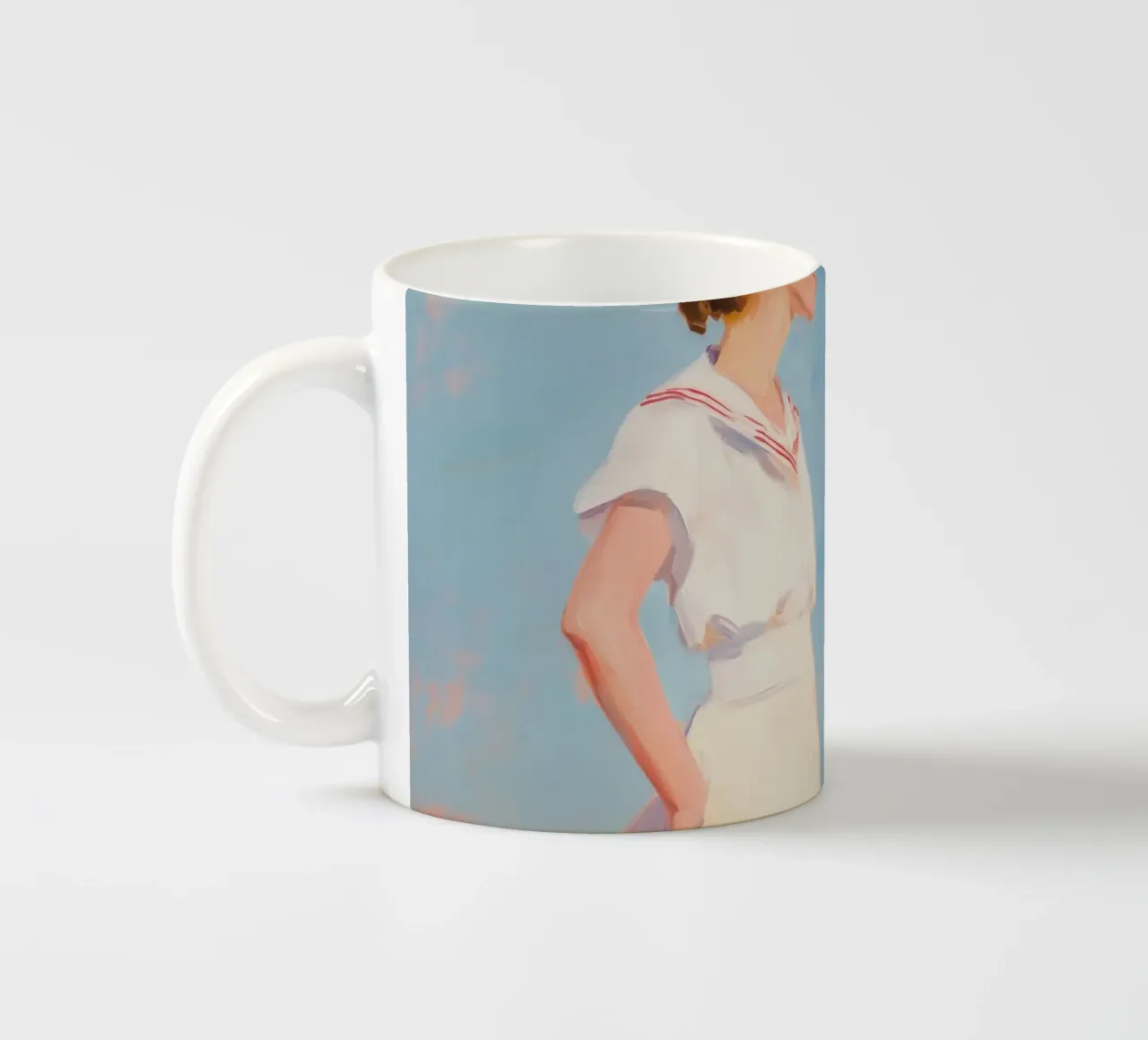 Due marinai tazza in ceramica da Melloi Art Print