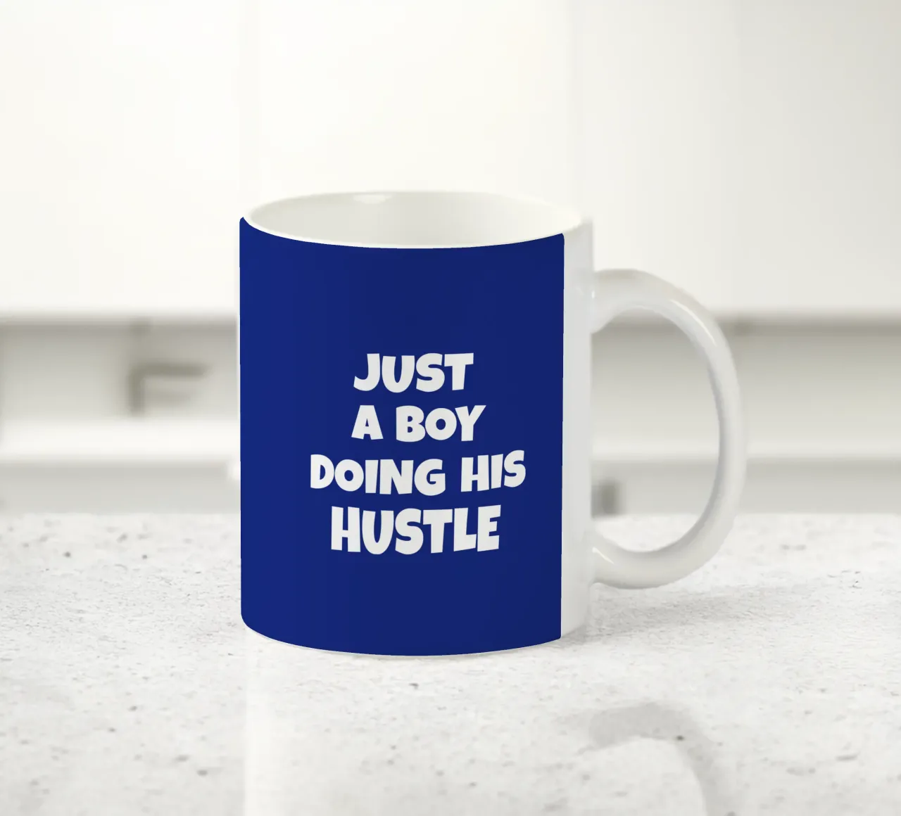 Just a boy doing his hustle tazza in ceramica da happieeagle