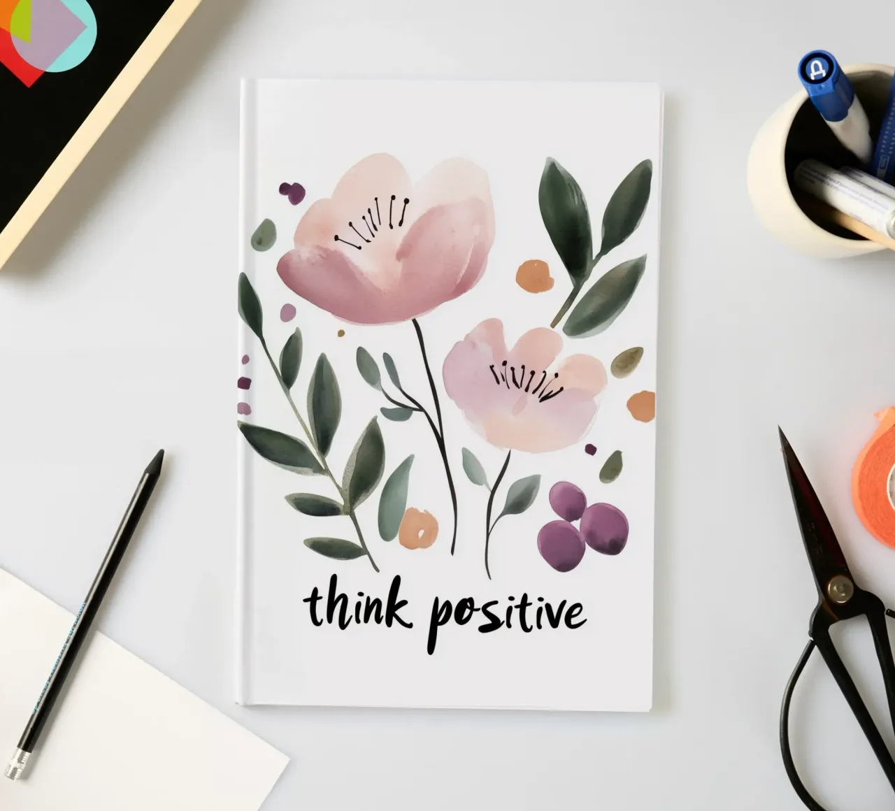 Think Positive No 3 notebook by treechild