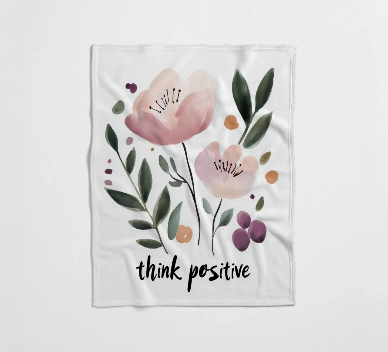 Think Positive No 3 coperta in pile da treechild