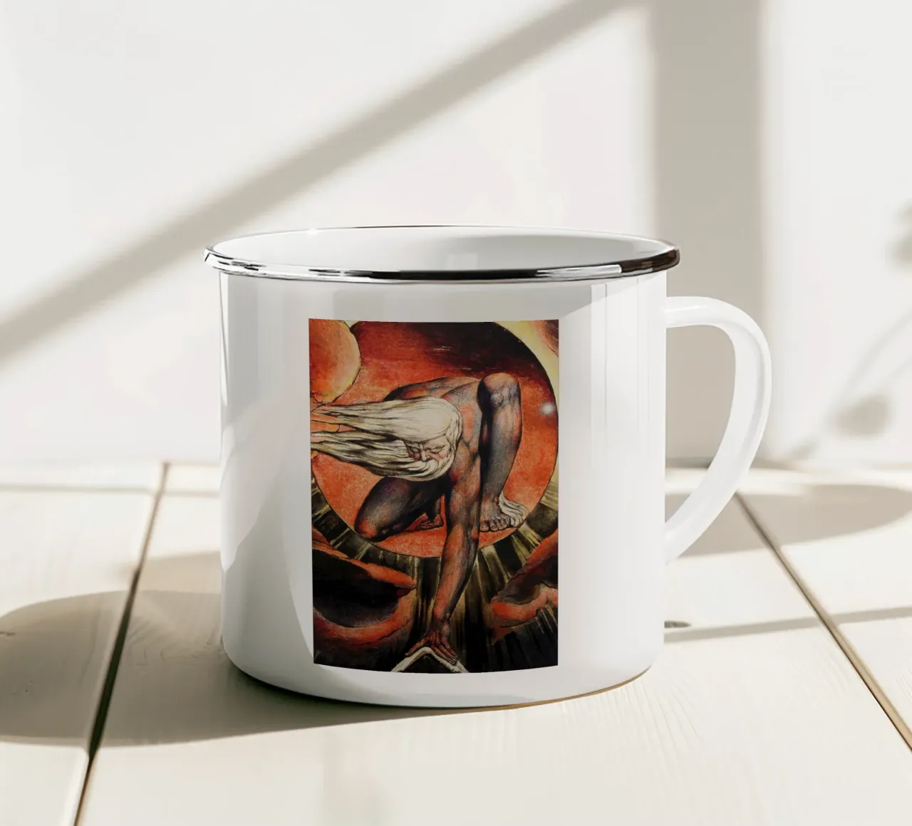 william blake - l'antico dei giorni tazza in smalto da William Store
