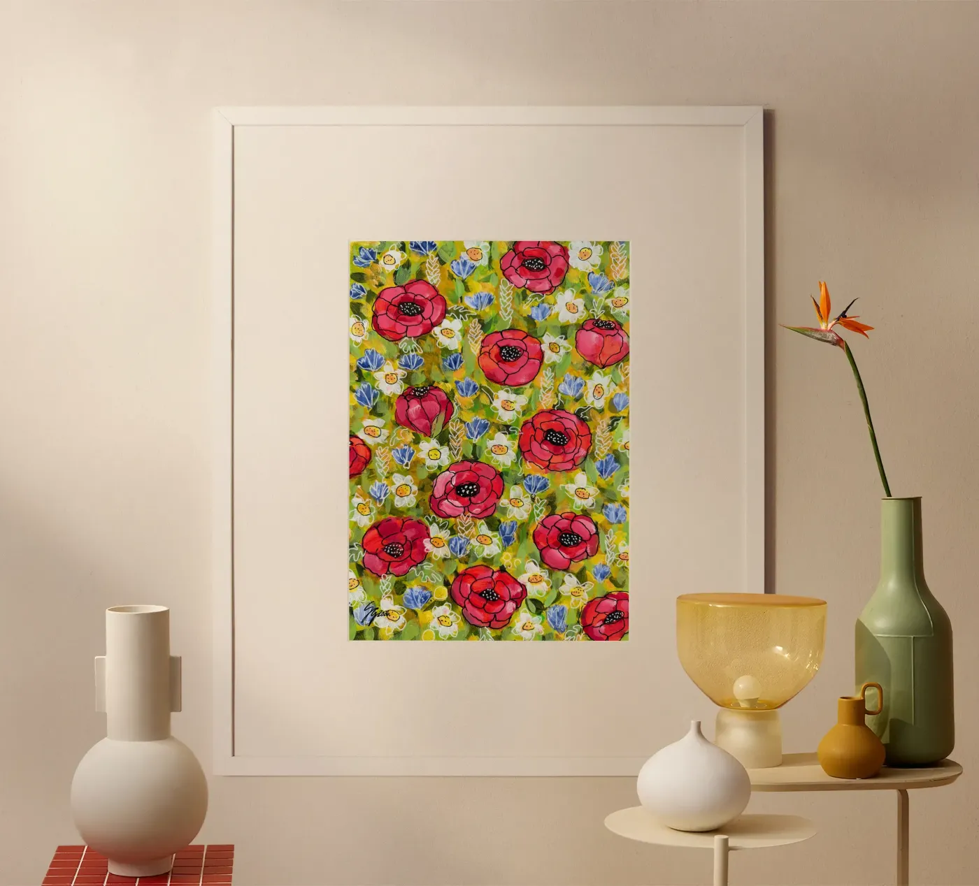 Mohnblumen poster van Stefanie Guckau