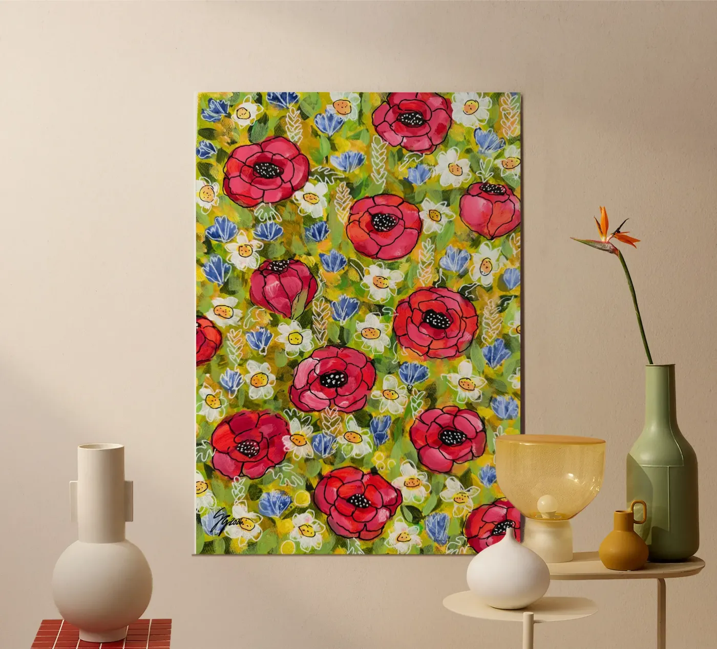 Mohnblumen poster van Stefanie Guckau