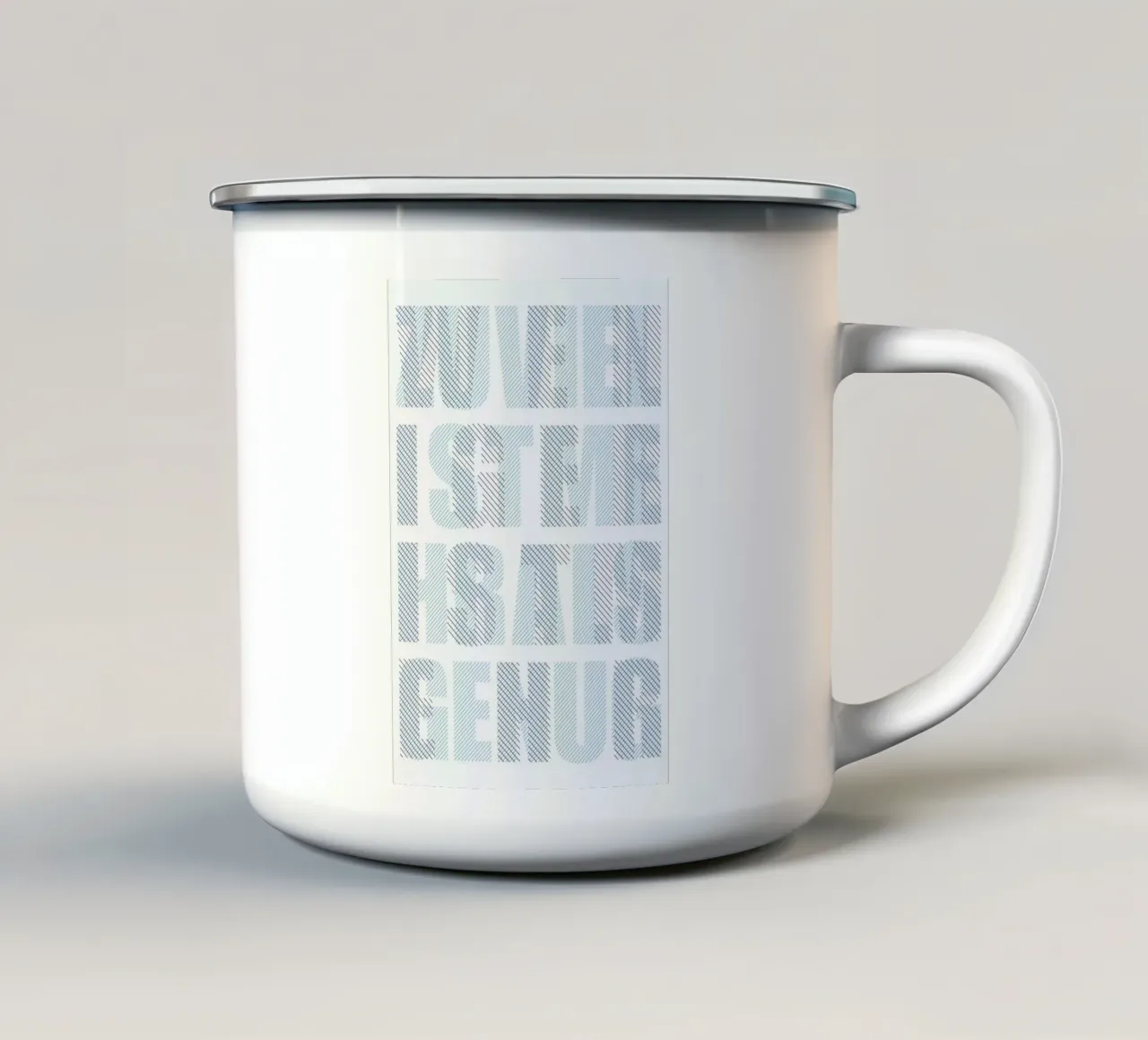 Less Is More Emaille Tasse von Jan Luzar