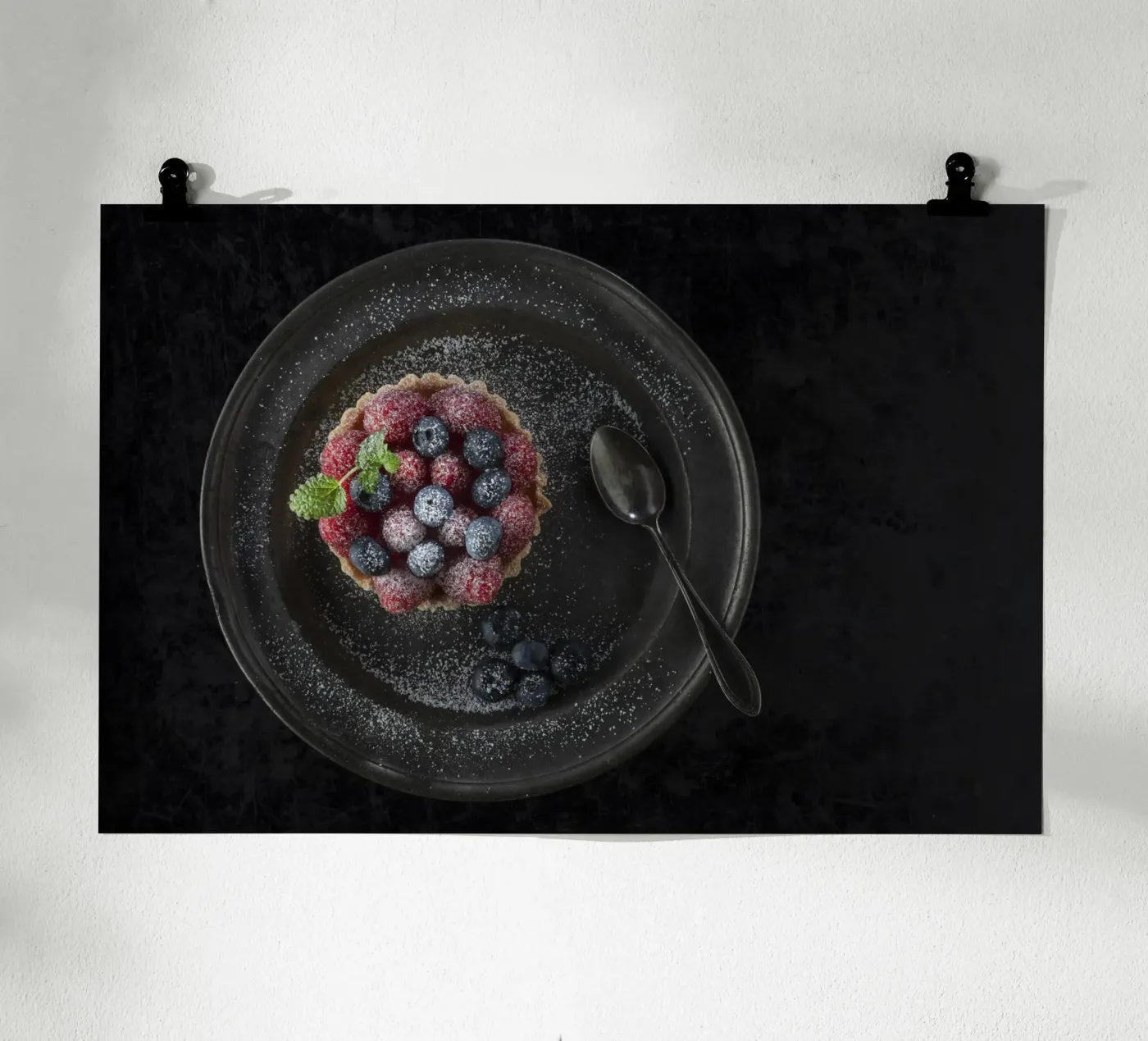 Raspberry tartlets Poster von Barbara Buderath Fotodesign