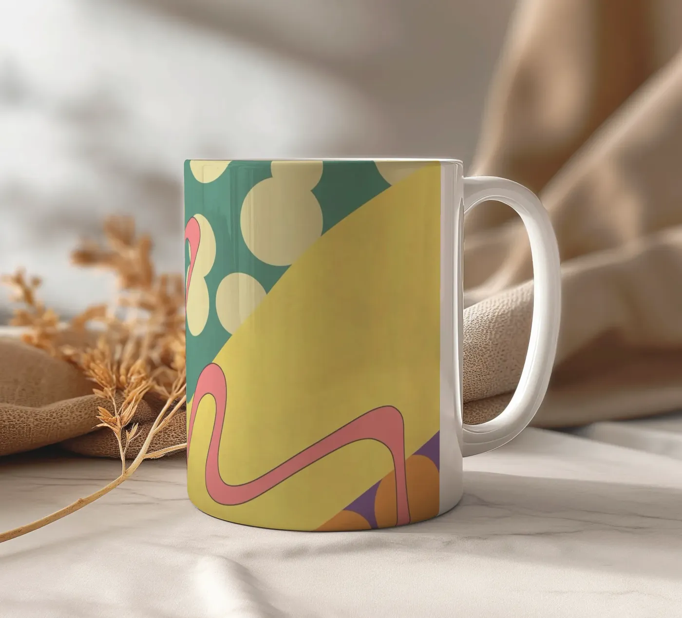 Waves 09 ceramic mug by amini54