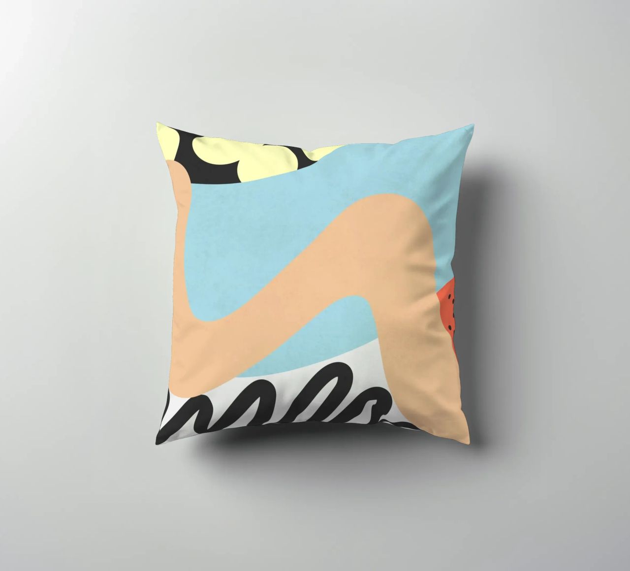 Waves 12 decorative cushion by amini54