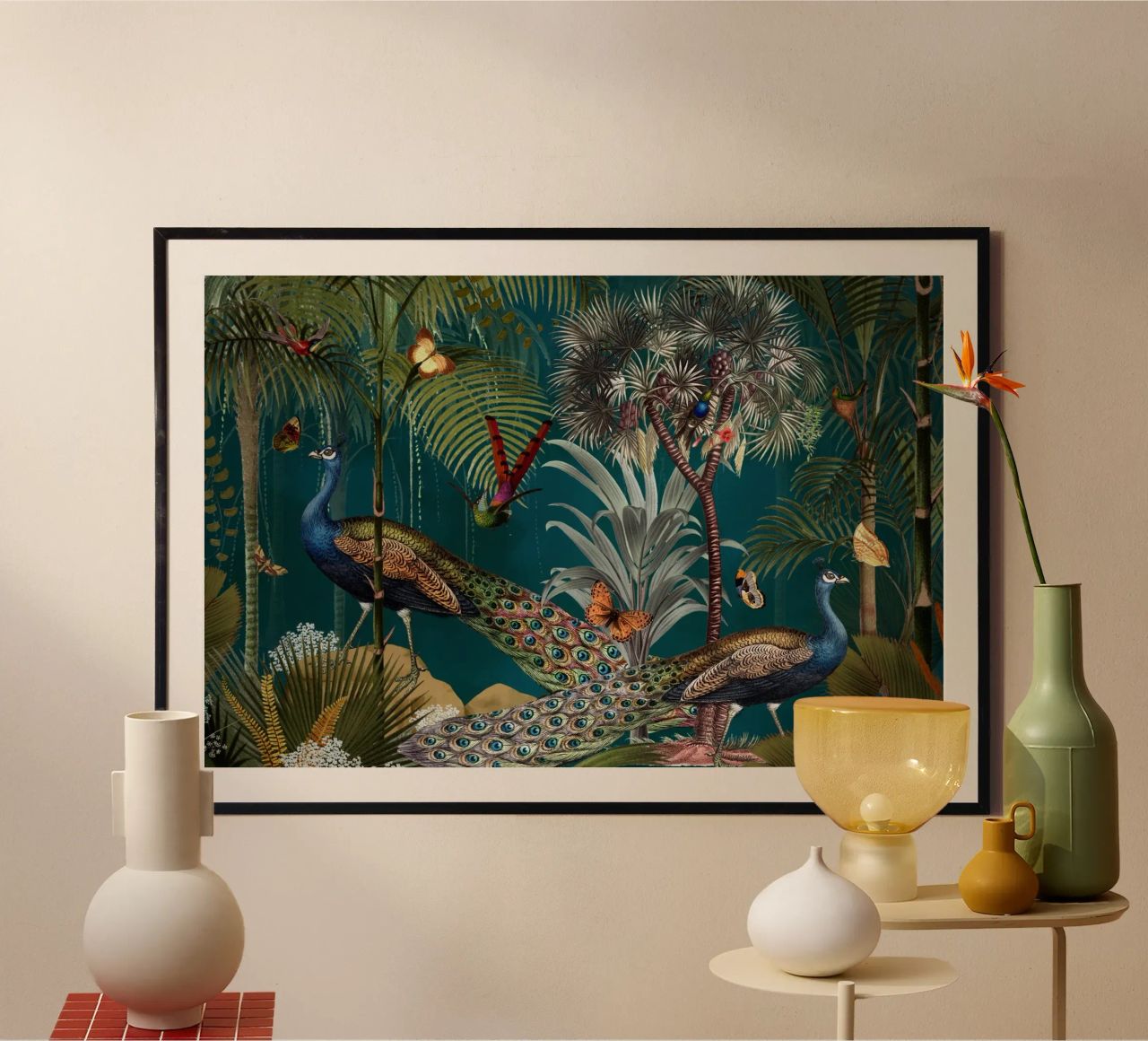 Midnight Vintage Exotic Mystic Jungle poster by Vintage World - Uta Naumann