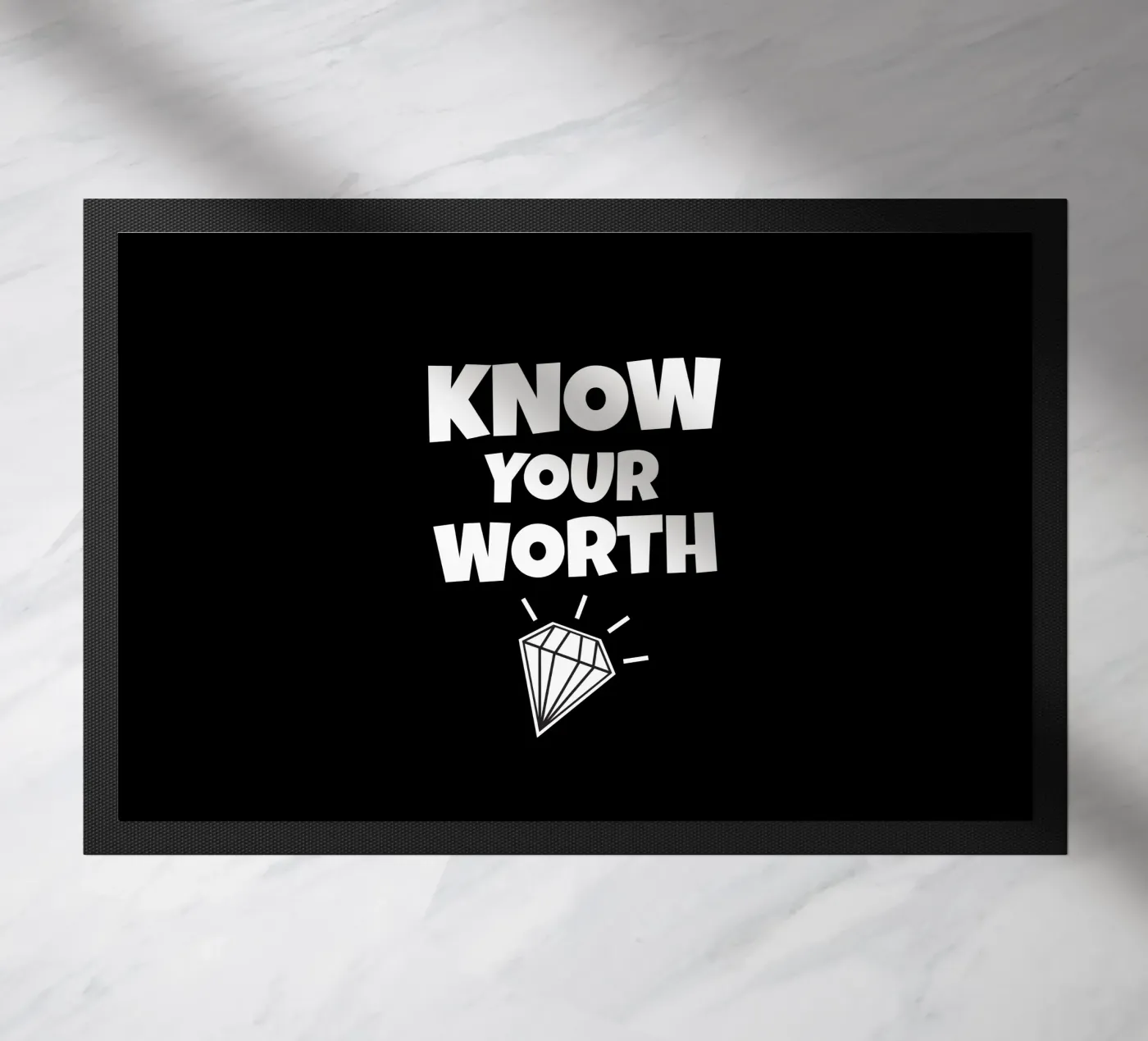 Know your worth deurmat van happieeagle