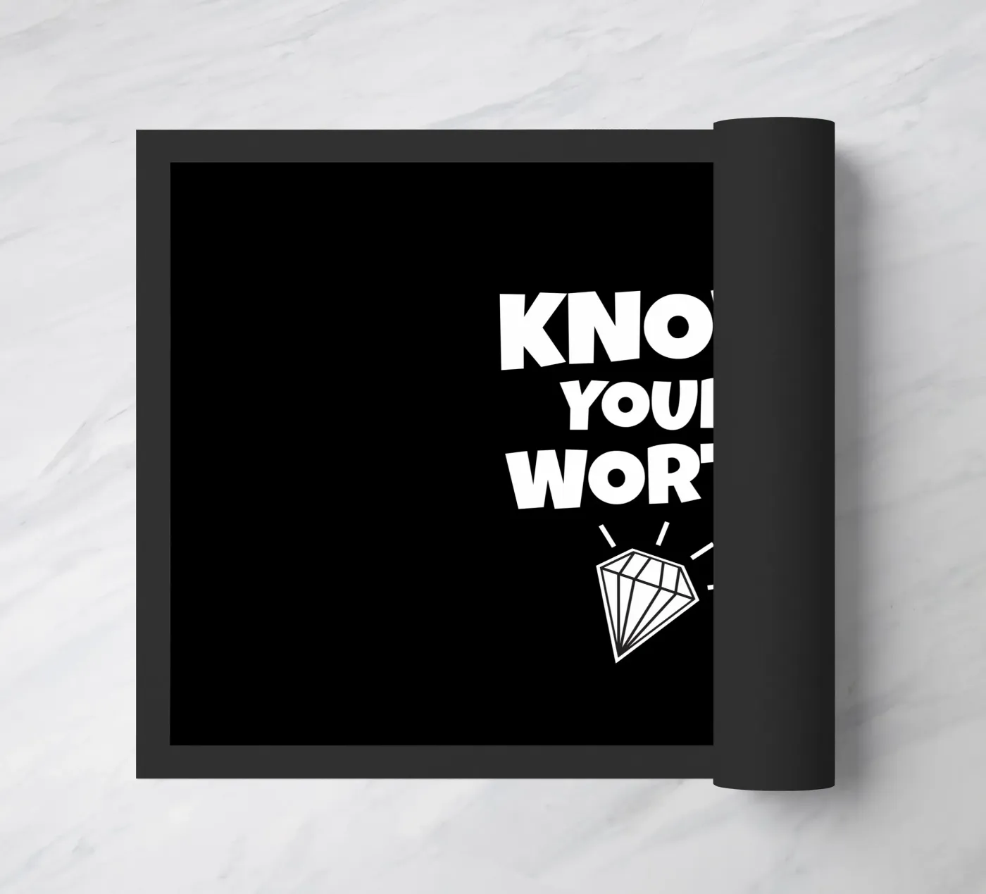 Know your worth deurmat van happieeagle