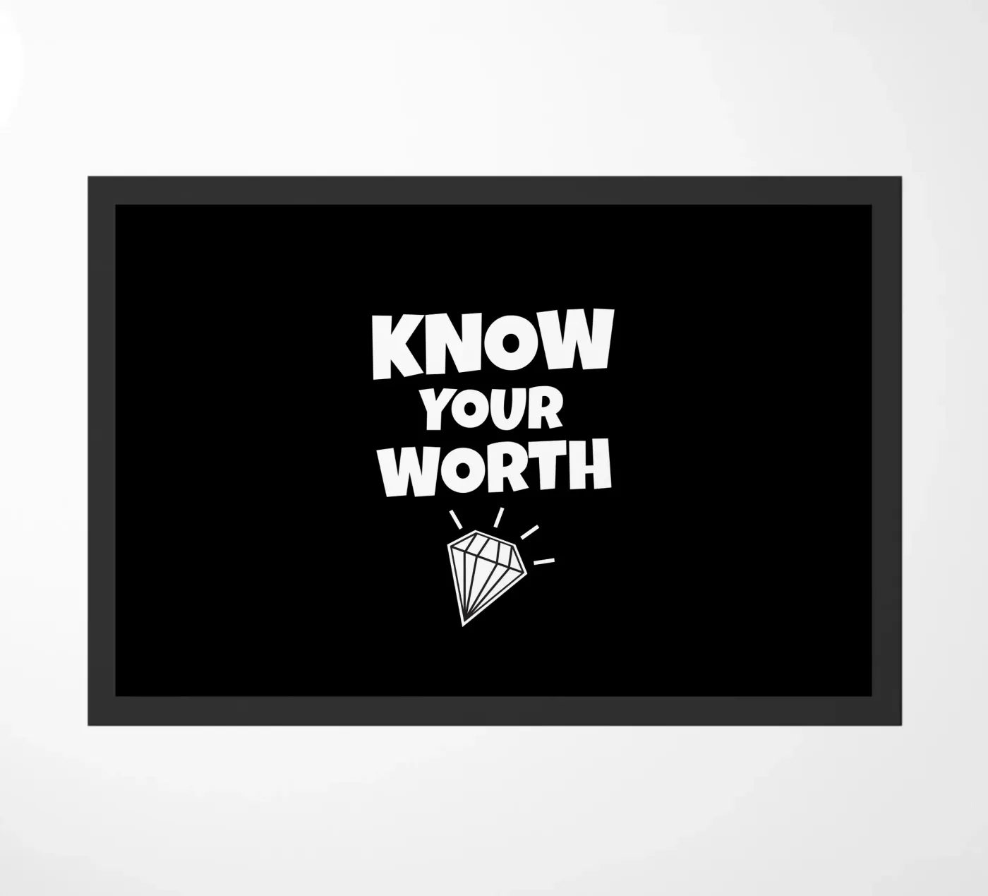 Know your worth deurmat van happieeagle