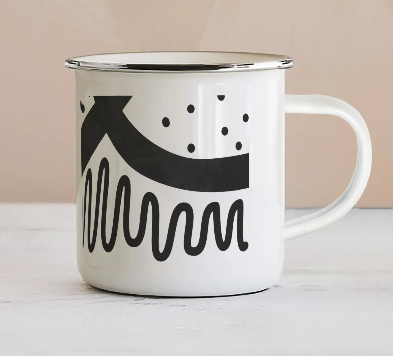 Onde 19 tazza in smalto da amini54
