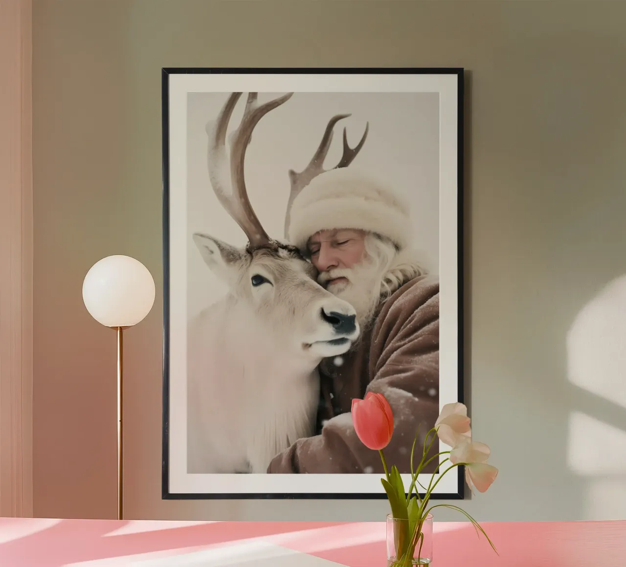 Santa And Deer poster da treechild