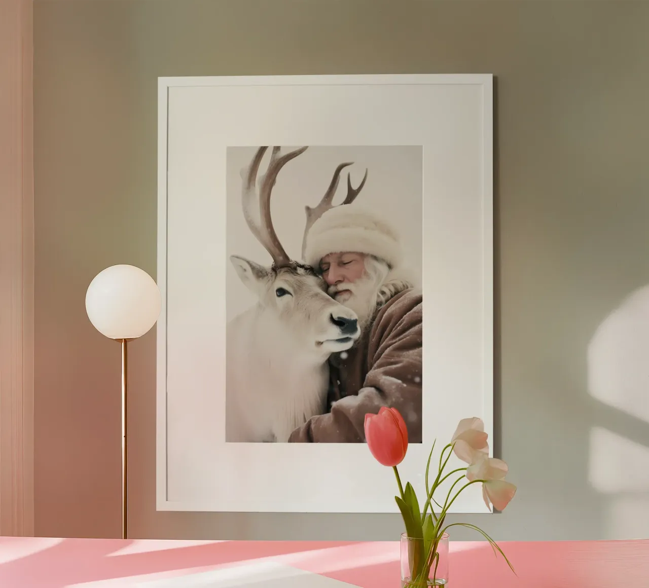 Santa And Deer poster da treechild