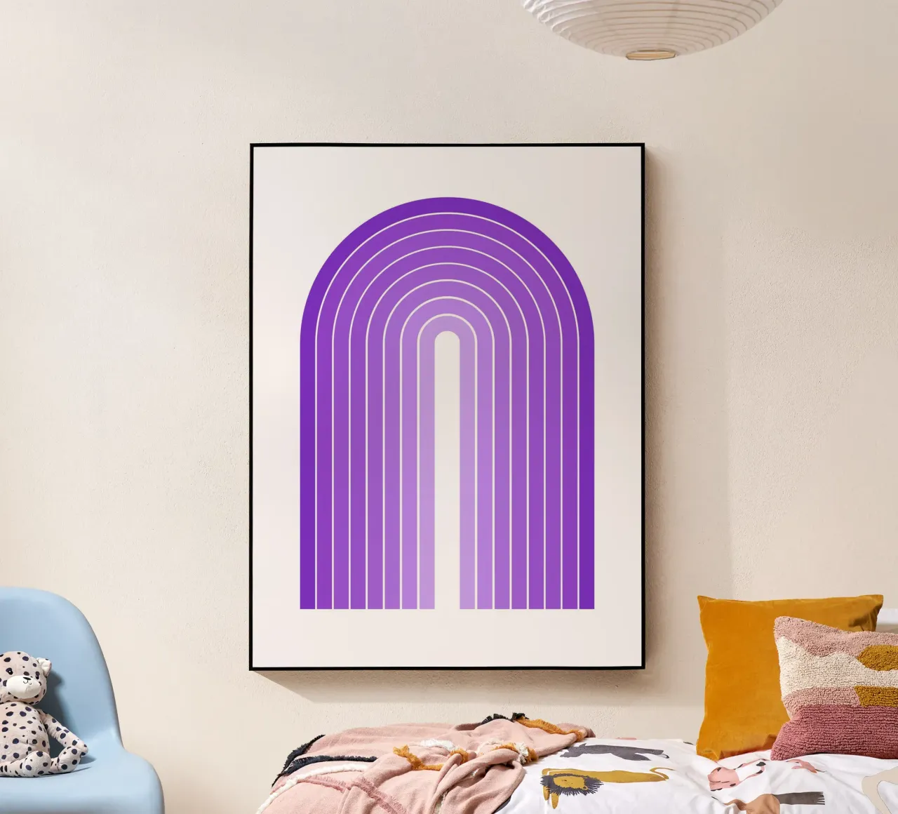 Arco viola Boho plexiglass da Paigaam Studio