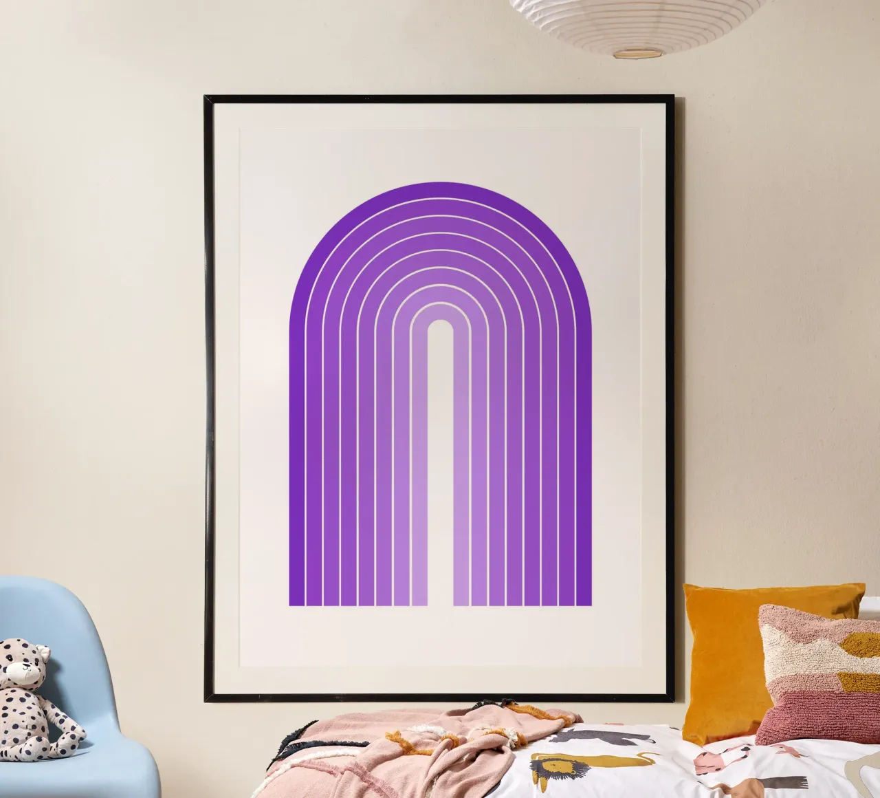 Arco viola Boho poster da Paigaam Studio