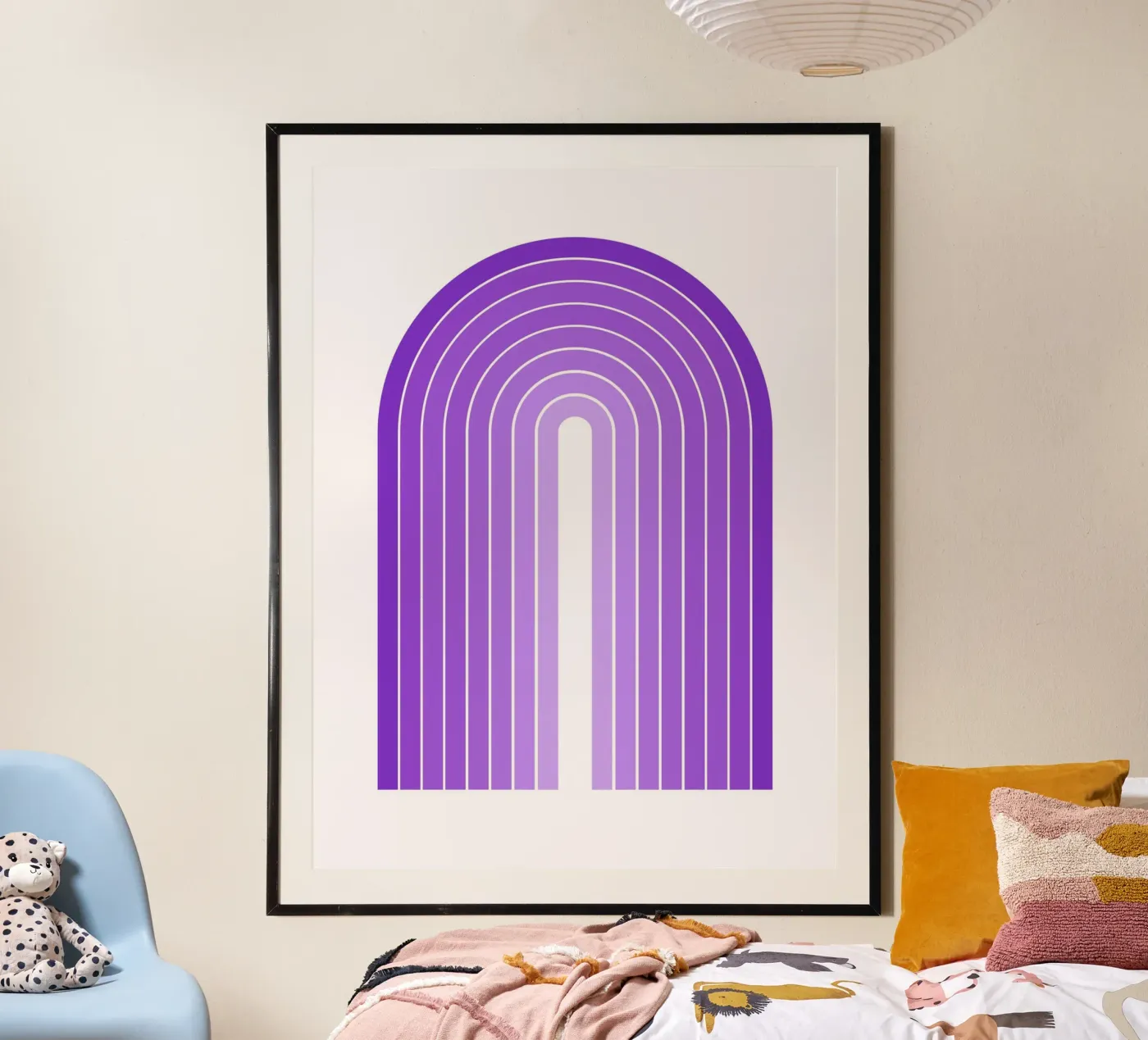 Lila Boho-Bogen Poster von Paigaam Studio
