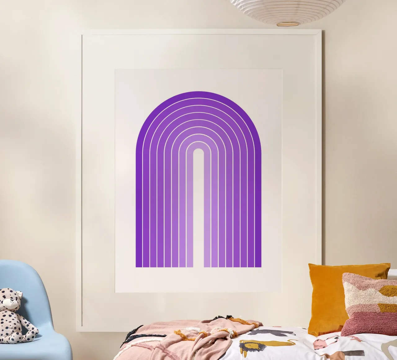 Arco viola Boho poster da Paigaam Studio