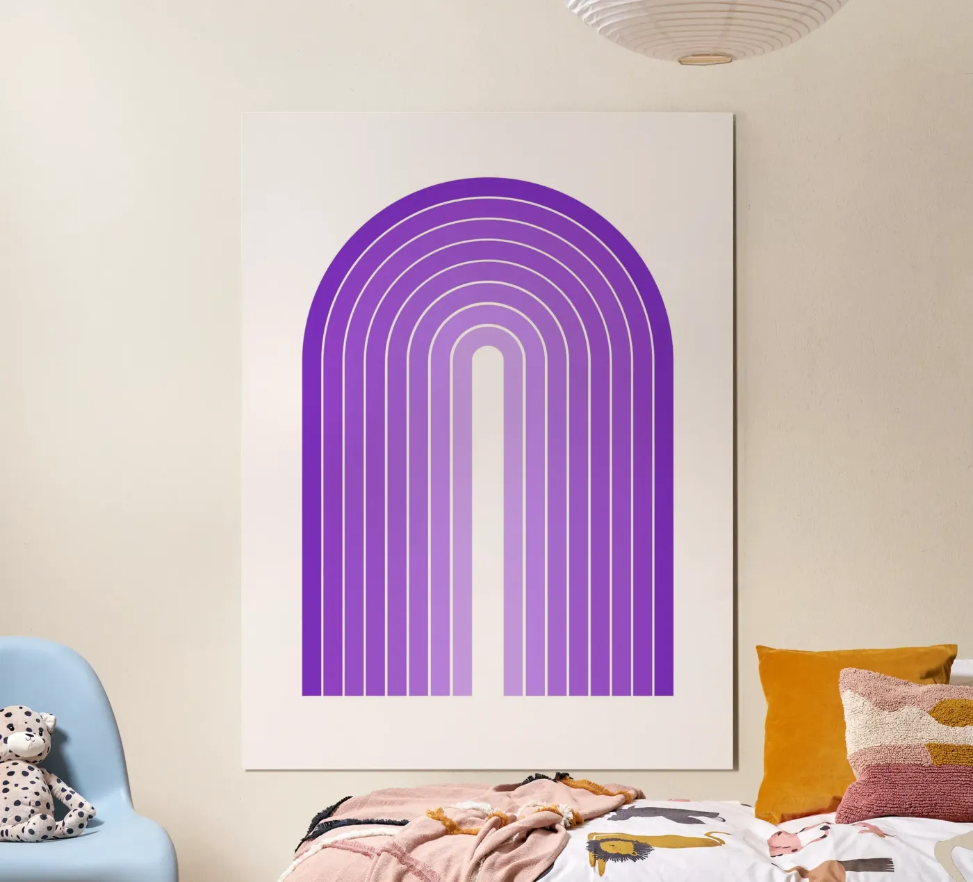 Lila Boho-Bogen Poster von Paigaam Studio