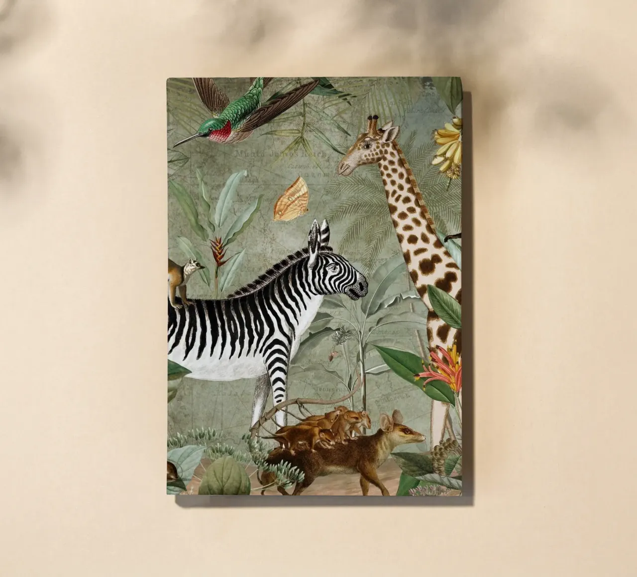 Vintage Tropical Safari Wildlife Animals Jungle notebook by Vintage World - Uta Naumann
