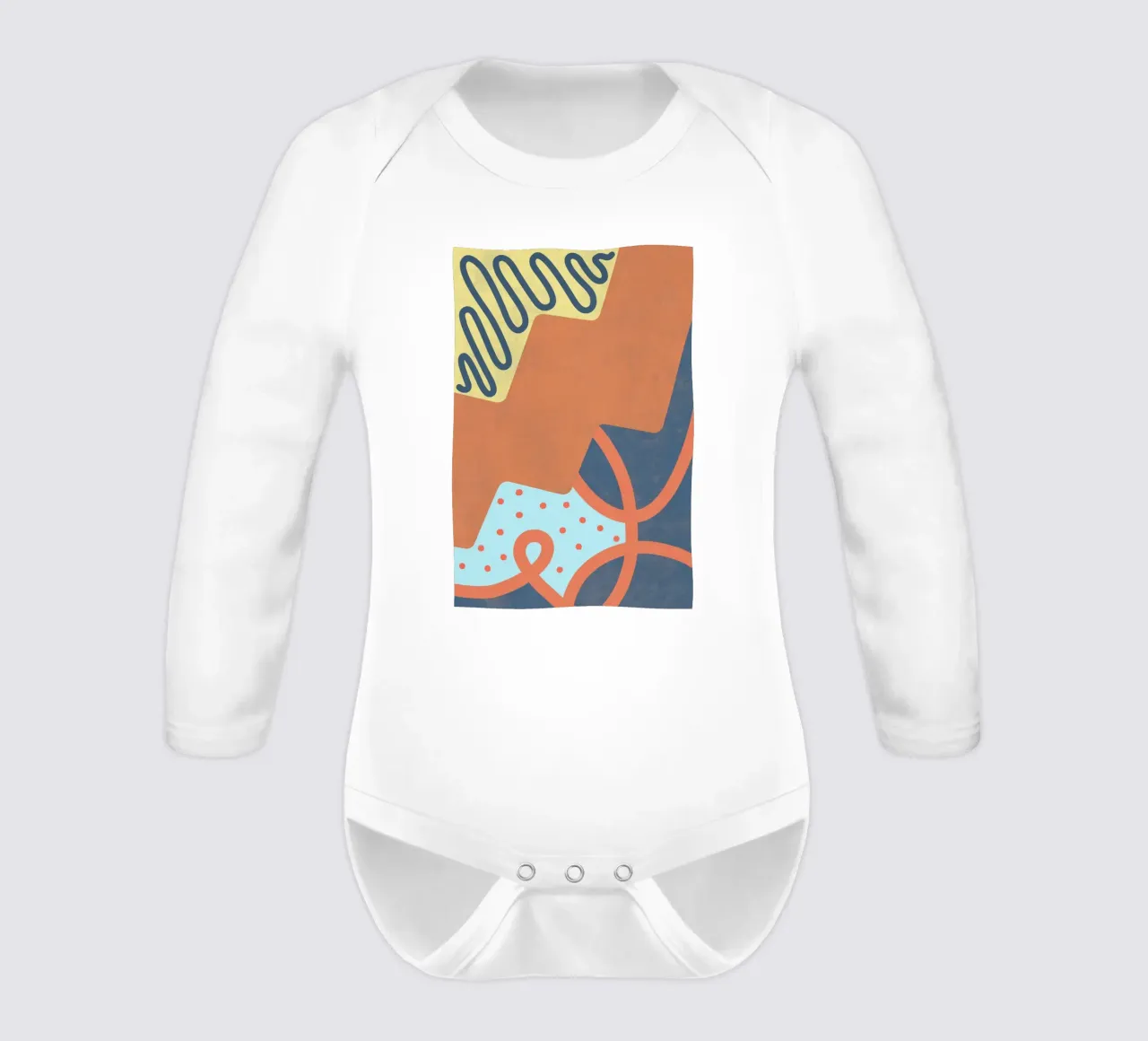 Waves 29 long-sleeve baby romper by amini54