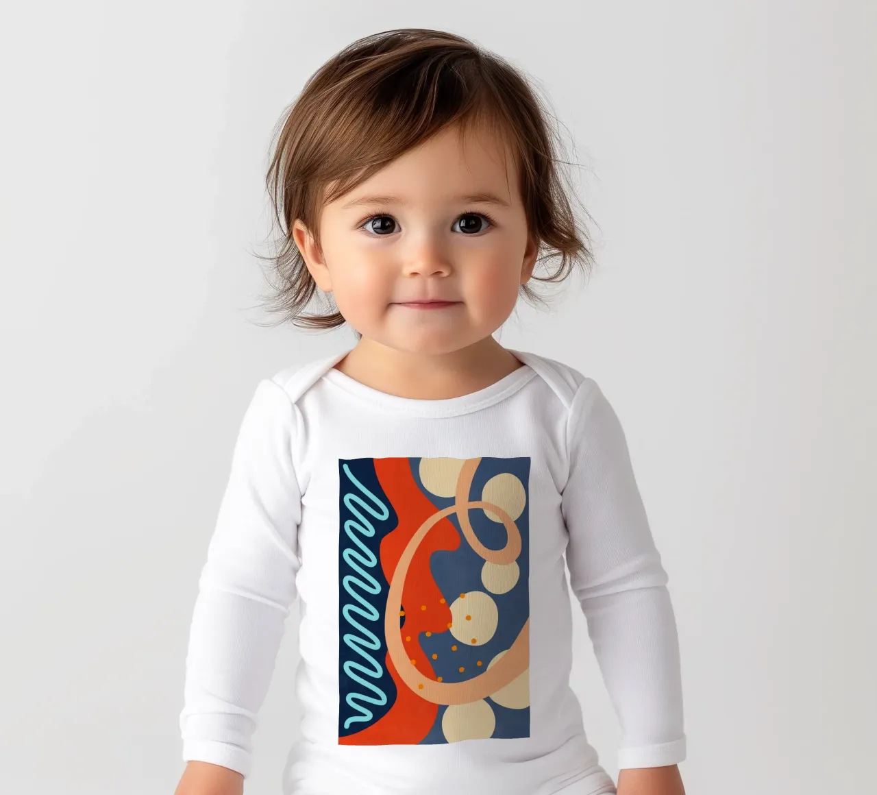 Waves 30 long-sleeve baby romper by amini54