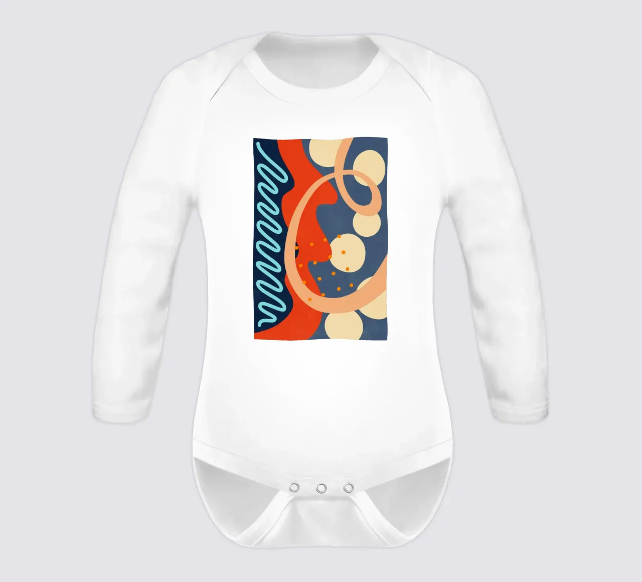 Waves 30 long-sleeve baby romper by amini54