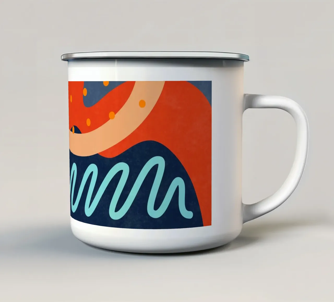Onde 30 tazza in smalto da amini54