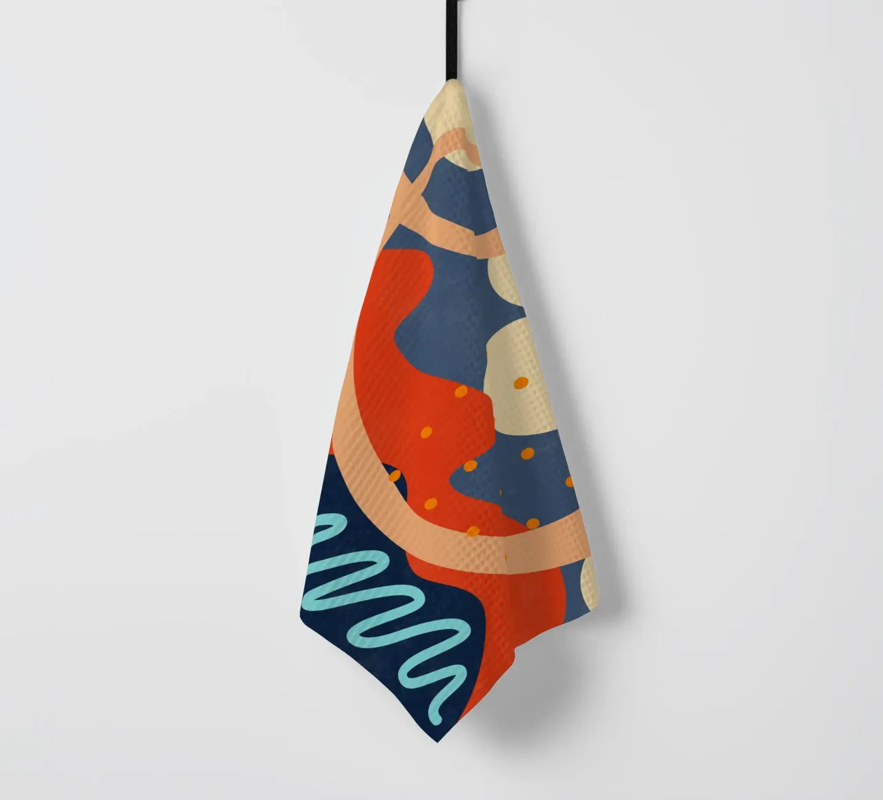 Waves 30 tea towel by amini54