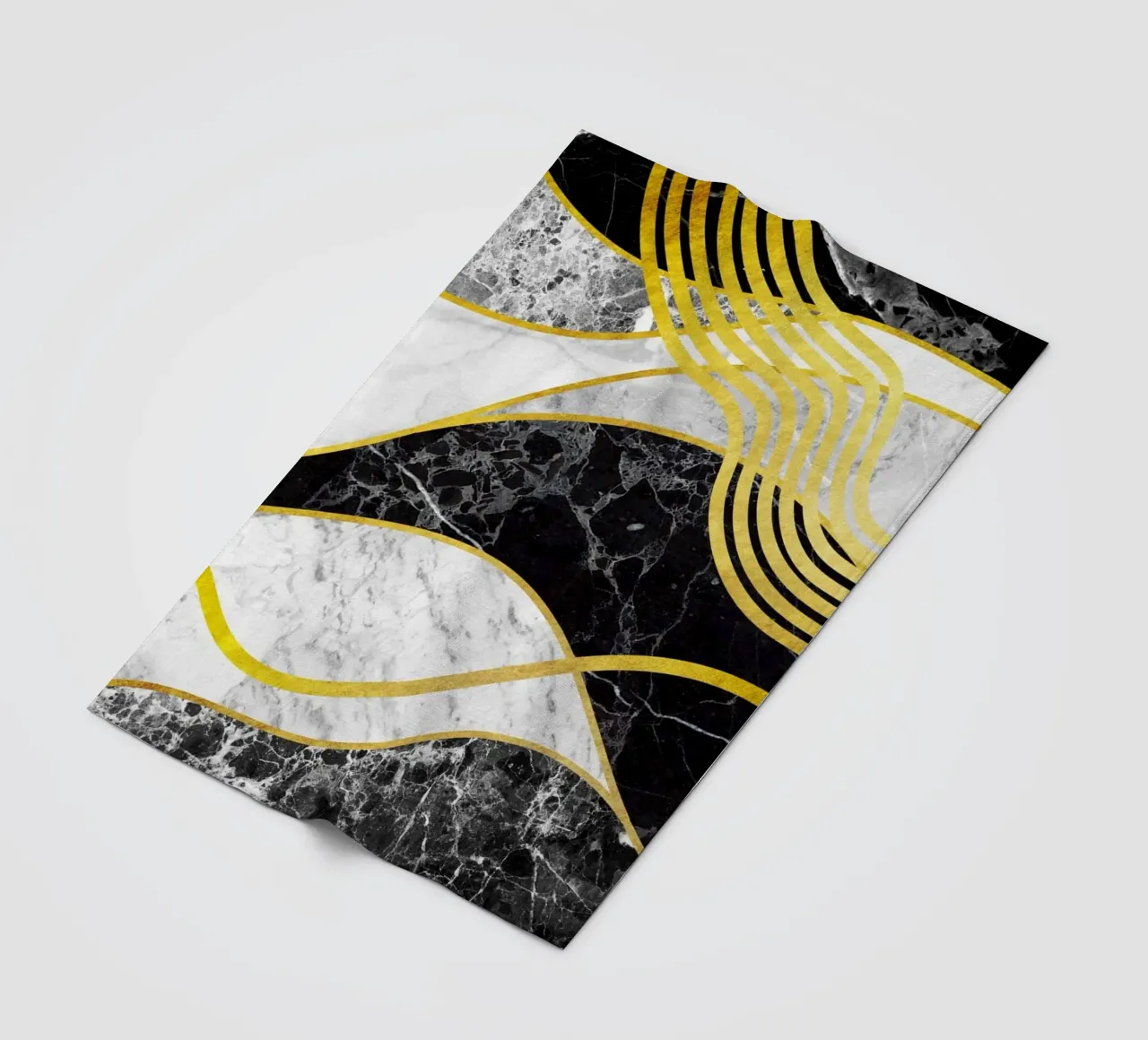 Waves 06 fleece blanket by amini54